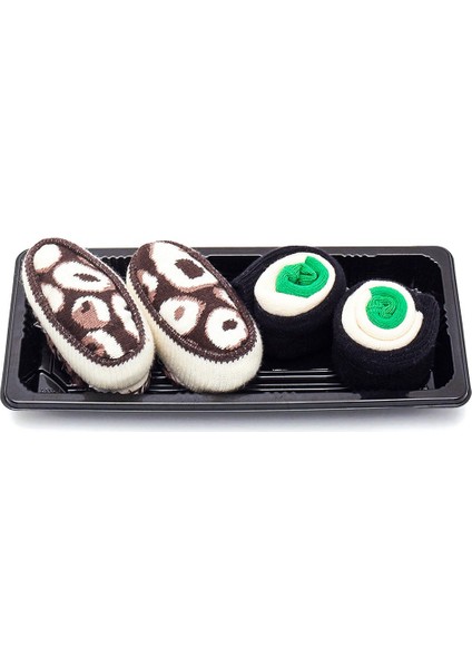 Sushi Nigiri Ahtapot Maki Salatalık Desenli Renkli Çorap 2 Çift modelleri