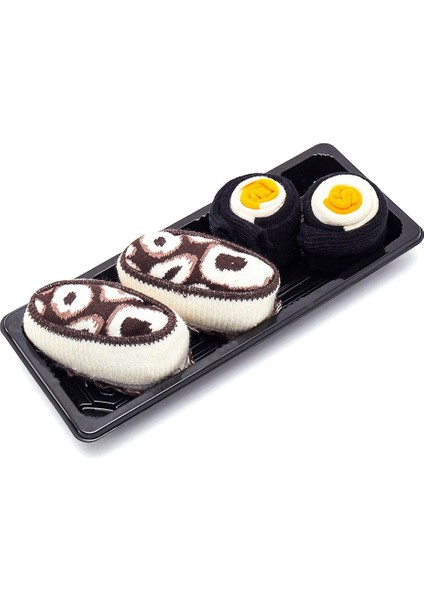 Sushi Nigiri Ahtapot, Maki Oshinko Desenli Unisex Renkli Çorap 2 Çift