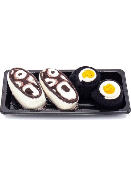 Sushi Nigiri Ahtapot, Maki Oshinko Desenli Unisex Renkli Çorap 2 Çift modelleri