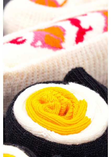 Sushi Nigiri Karides, Maki Oshinko Desenli Unisex Renkli Çorap 2 Çift fiyatları