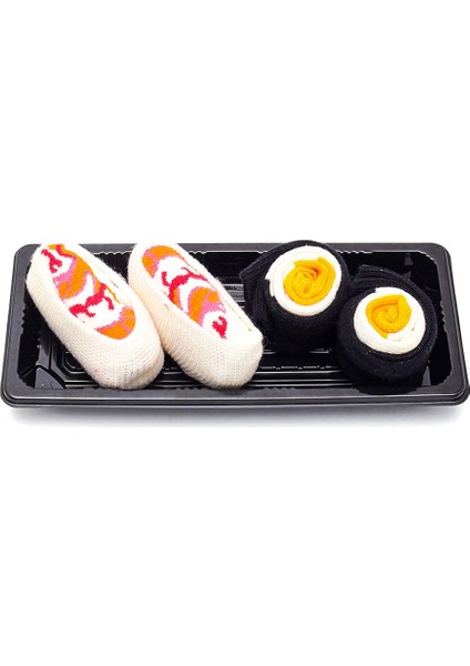 Sushi Nigiri Karides, Maki Oshinko Desenli Unisex Renkli Çorap 2 Çift modelleri
