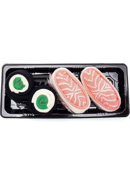 Sushi Nigiri Somon, Maki Salatalık Desenli Unisex Renkli Çorap 2 Çift fiyatları