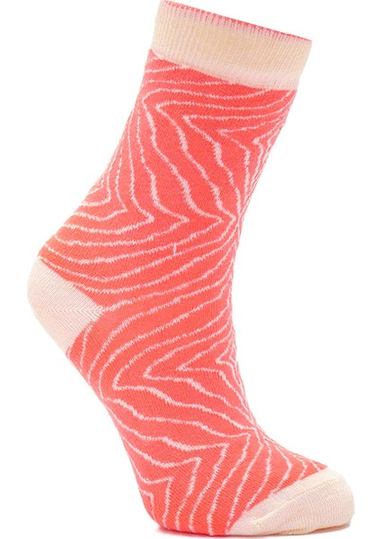 Sushi Nigiri Somon, Maki Oshinko Desenli Unisex Renkli Çorap 2 Çift modelleri