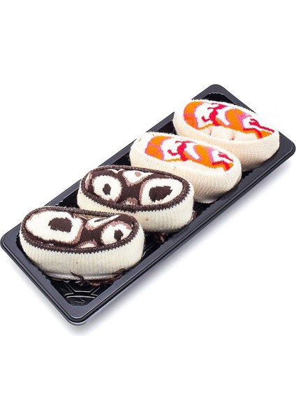 Sushi Nigiri Ahtapot, Karides Desenli Unisex Renkli Çorap 2 Çift