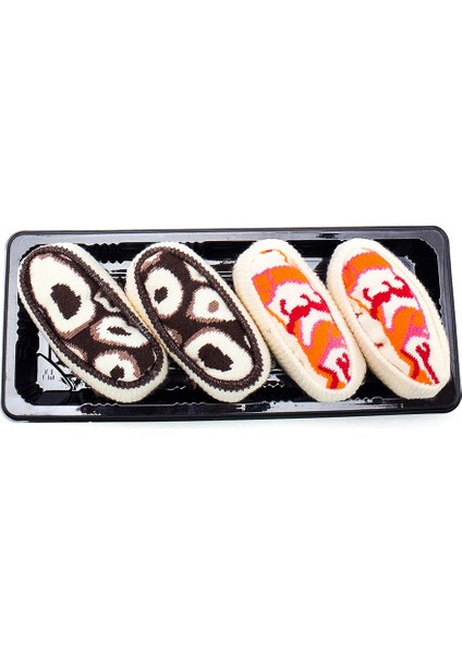 Sushi Nigiri Ahtapot, Karides Desenli Unisex Renkli Çorap 2 Çift modelleri