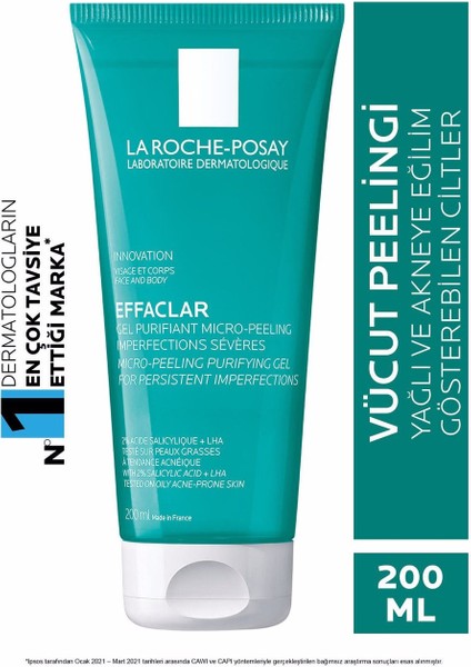 La Roche Posay Effaclar Mikro Peeling Jel Yüz ve Vücut 200 ml