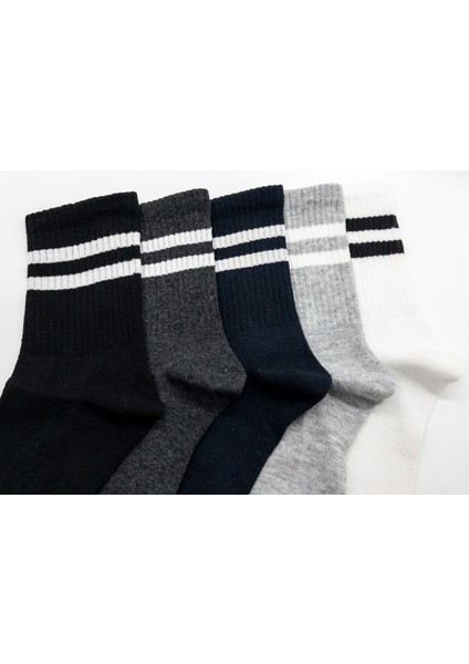 Ciho Socks 12 Çift Unisex Düz Renkler Tenis Çorabı