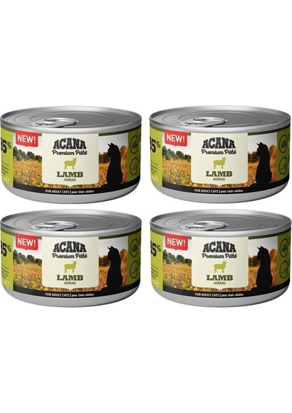 Premium Pate (Ezme) Kuzu Etli Kedi Konservesi 85 gr x 4 Adet