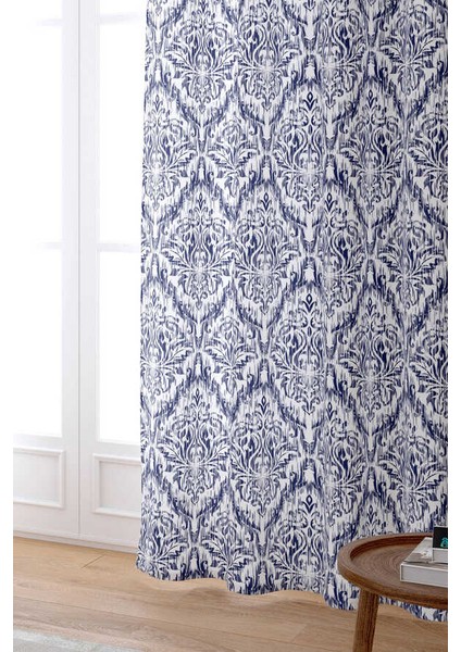 Mavi Damask Desenli Dijital Baskılı Perde CGH089-PR fiyatları
