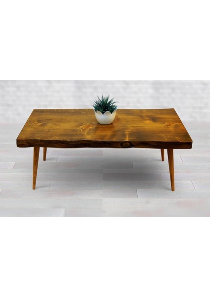 Doğal Ağaç Masif Kütük Orta Sehpa (60CM x 130CM) Ağaç Ayak