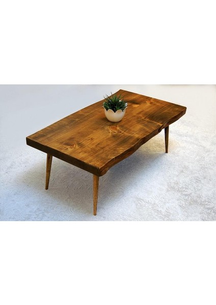 Doğal Ağaç Masif Kütük Orta Sehpa (60CM x 130CM) Ağaç Ayak