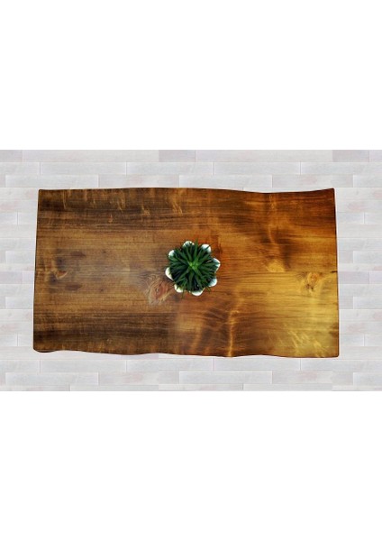 Doğal Ağaç Masif Kütük Orta Sehpa (60CM x 130CM) Ağaç Ayak