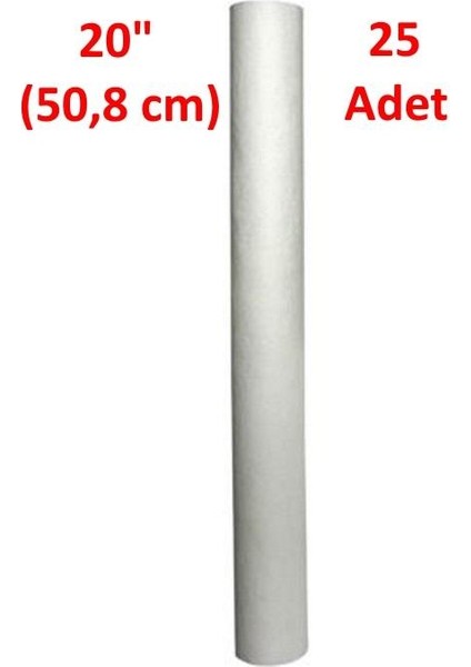 5 Mikron 25 Adet 20 Inch Su Filtresi Sediment Filtre Tortu Filtre Su Arıtma