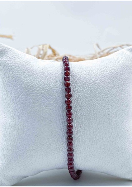 Lal Granet Doğal Taş Bileklik 4 mm