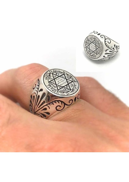 Gümüş Süleyman Mührü Erkek Yüzük fiyatları