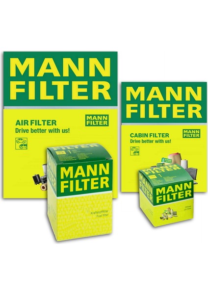 Volvo C70 2.5 Mann-Filter Filtre Bakım Seti 2007-2012 3'lü