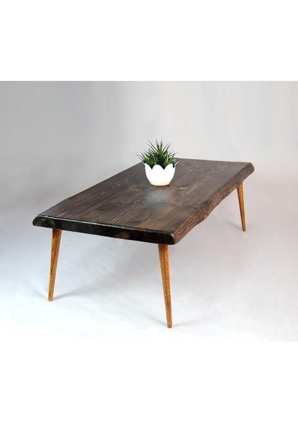 Doğal Ağaç Masif Kütük Orta Sehpa (75CM x 115CM) Ağaç Ayak