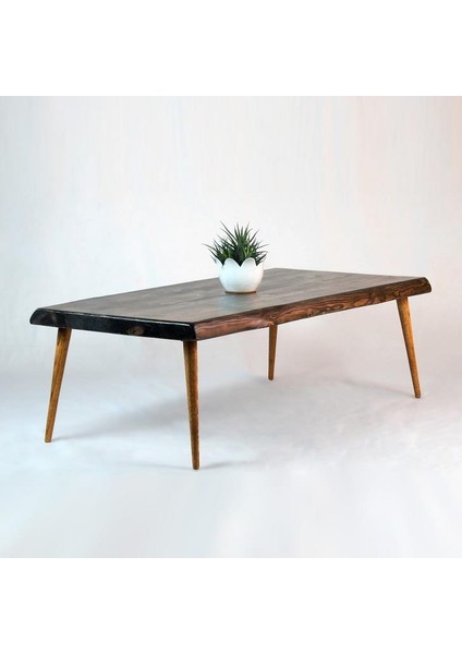 Doğal Ağaç Masif Kütük Orta Sehpa (75CM x 115CM) Ağaç Ayak