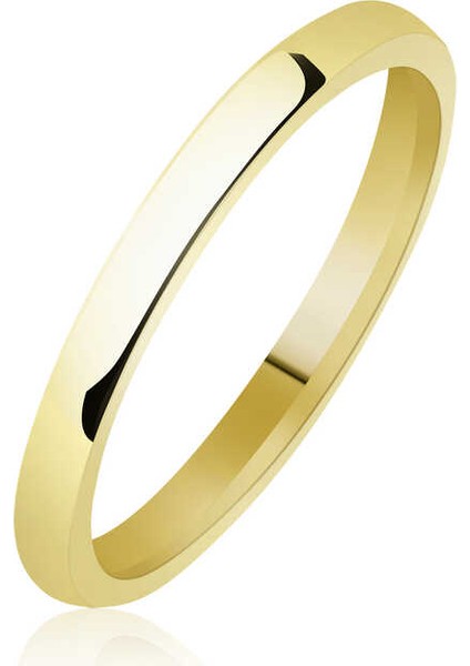 2 mm Düz Bombeli Gold Gümüş Alyans fiyatları