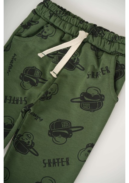 Erkek Çocuk Paça Lastikli Pamuk Eşofman Altı modelleri