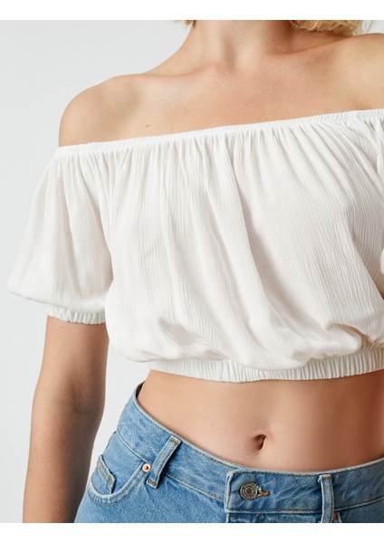 Koton Crop Bluz Omzu Açık indirimleri
