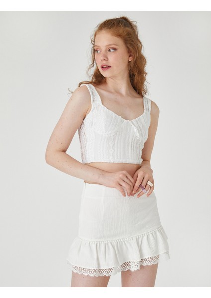 Dantelli Crop Üst