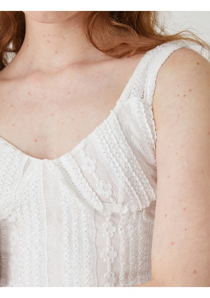 Dantelli Crop Üst