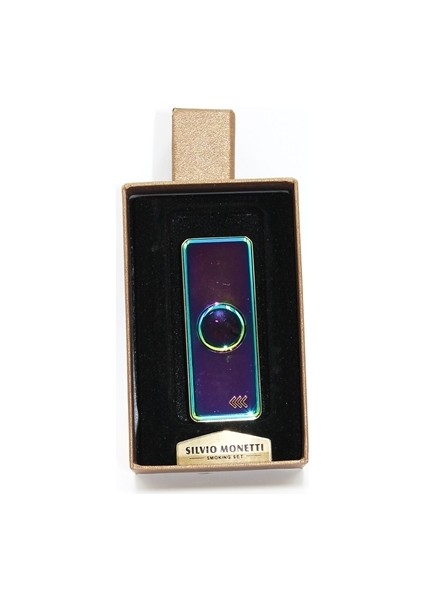 Kişiye Özel Silvio Monetti Renkli Şarjlı USB Çakmak