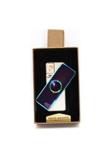 Kişiye Özel Silvio Monetti Renkli Şarjlı USB Çakmak