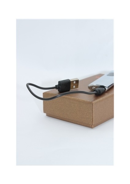 Kişiye Özel Silvio Monetti Gümüş USB Şarjlı Çakmak