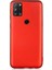 Alcatel 3x 2020 Kılıf Premier Mat Silikon Esnek Koruma+Nano Glass Kırmızı 1