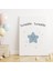 Parlayan Neşeli Yıldız ve Twinkle Twinkle Yazılı Çocuk Odası Kanvas Tablo 1