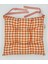 4'lü Pamuklu Minder Seti Ekose Turuncu Bağcıklı Bahçe Sandalye MINDERI-40X40 cm 4 Adet Minder Seti 4
