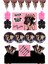 Black Pink 16 Kişilik 50X70 cm Afişli Doğum Günü Seti Black Pink Parti Malzemeleri Seti 1