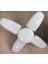 Beyaz Mini Pervane Katlanabilir LED Ampul E27 2000 Lümen 24W 4