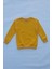Unisex Sarı Basic Içi Polarlı Örme Kalın Sweatshirt 1