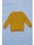 Unisex Sarı Basic Içi Polarlı Örme Kalın Sweatshirt 2