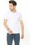 %100 Pamuk Basic T-Shirt (Rahat Giyim) - Erkek - Beyaz 3