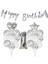 1 Yaş Gümüş Happy Bırthday Balon Seti 1