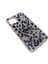 iPhone 12 Swarovski Kristal Taşlı Bayan Şeffaf Telefon Kılıfı Siyah Gümüş Leopar Desen 1