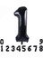 1 Siyah Rakam Folyo Balon 34" Inc 82 cm 1