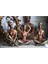 Metalik Eskitme Yoga Yapan Kızlar Temalı Biblo 3'lü Set Vişne Kahve 2