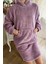 Pijama Evi Lila Kapşonlu Tam Peluş Oversize Sweat Panço Pijama 3