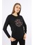 Uzun Kollu Baskılı Kadın Sweatshirt 5