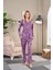 Kadın Önden Düğmeli Pijama Takımı 23504 1