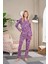 Kadın Önden Düğmeli Pijama Takımı 23504 2