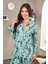 Kadın Önden Düğmeli Pijama Takımı 23515 4