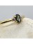 Altın Yüzük - 0,30CT Aleksandrit 0,10CT Pırlanta(Signty Taşlı)Minimal Oval Taşlı Tria Pırlanta 14 Ayar Altın Yüzük 5