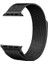 Apple Watch Se 2 2022 44MM Kordon Hasır Metal Örgülü Ayarlanabilir Siyah 1