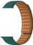 Apple Watch Se 2 2022 40MM Kordon Deri Mıknatıslı Gizli Mıknatıslı Krd 34 Koyu Yeşil 1